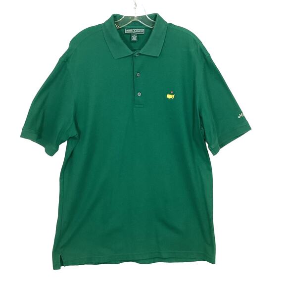 Masters Collection Polo Shirt Size L Pima Cotton Short Sleeve Solid Green Golf - Picture 1 of 16